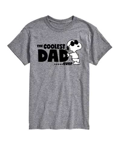 Airwaves Hybrid Apparel Peanuts Dad Mens Short Sleeve Tee In Ath Hthr