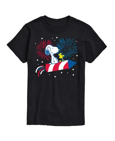 Airwaves Hybrid Apparel Peanuts Fireworks Mens Short Sleeve Tee In Black