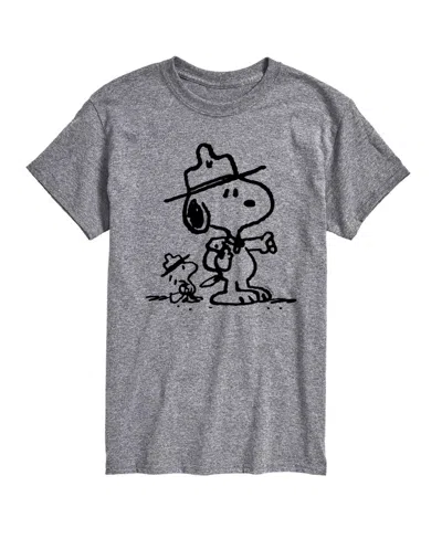 Airwaves Hybrid Apparel Peanuts Outdoor Mens Short Sleeve Tee In Ath Hthr