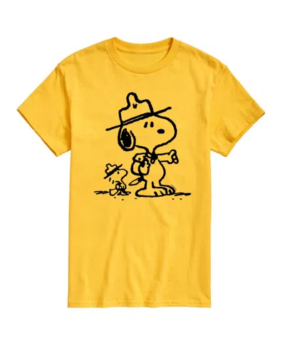 Airwaves Hybrid Apparel Peanuts Outdoor Mens Short Sleeve Tee In Yellow