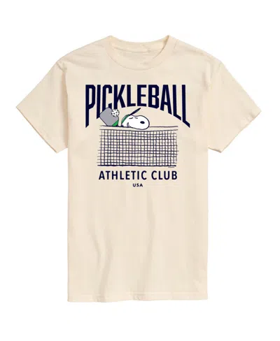 Airwaves Hybrid Apparel Peanuts Pickleball Mens Short Sleeve Tee In Cream