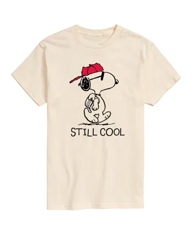 Airwaves Hybrid Apparel Peanuts Still Cool Mens Short Sleeve Tee In Cream