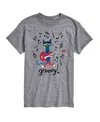 Airwaves Hybrid Apparel Pete The Cat Groovy Mens Short Sleeve Tee In Ath Hthr