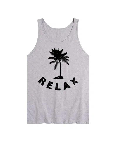 Airwaves Hybrid Apparel Relax Palm Tree Mens Jersey Tank In Ath Hthr