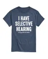 Airwaves Hybrid Apparel Selective Hearing Mens Short Sleeve Tee In Heather Blue