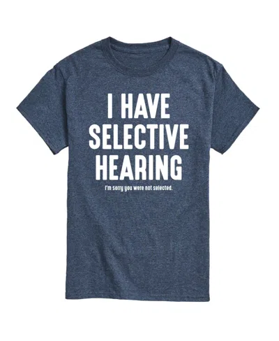 Airwaves Hybrid Apparel Selective Hearing Mens Short Sleeve Tee In Heather Blue
