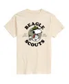 Airwaves Hybrid Apparel Snoopy Woodstock Beagle Scout Men's Short Sleeve Tee In Cream