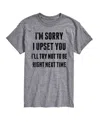 Airwaves Hybrid Apparel Sorry I Upset You Men's Short Sleeve Tee In Athletic Heather