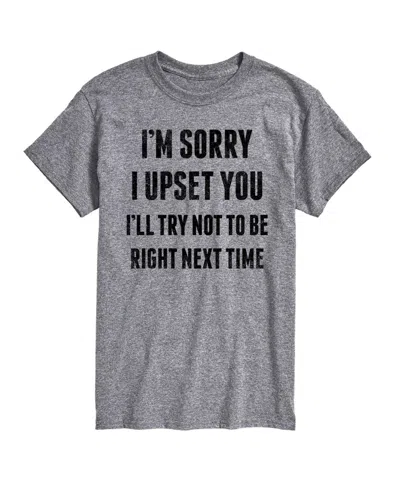 Airwaves Hybrid Apparel Sorry I Upset You Mens Short Sleeve Tee In Athletic Heather