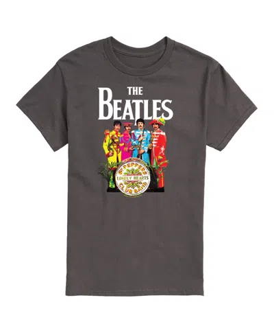 Airwaves Hybrid Apparel The Beatles Group Logo Short Sleeve Tee In Grey
