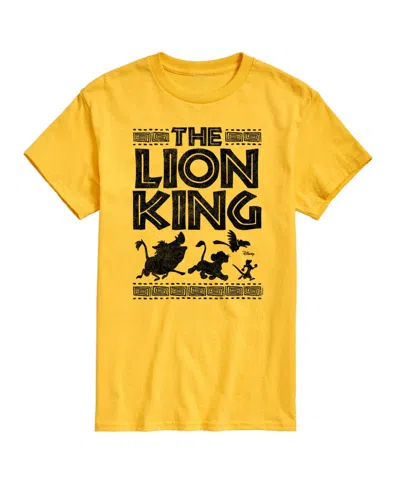 Airwaves Hybrid Apparel The Lion King Mens Short Sleeve Tee In Yellow