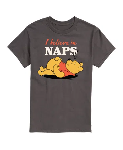 Airwaves Hybrid Apparel Winnie The Pooh Naps Mens Short Sleeve Tee In Charcoal