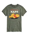 Airwaves Hybrid Apparel Winnie The Pooh Naps Mens Short Sleeve Tee In Hthr Green