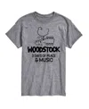 Airwaves Hybrid Apparel Woodstock 3 Days Of Peace And Music Mens Short Sleeve Tee In Athletic Heather