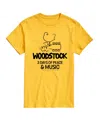 Airwaves Hybrid Apparel Woodstock 3 Days Of Peace And Music Men's Short Sleeve Tee In Yellow