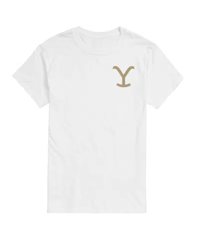 Airwaves Hybrid Apparel Yellowstone Logo Mens Short Sleeve Tee In White