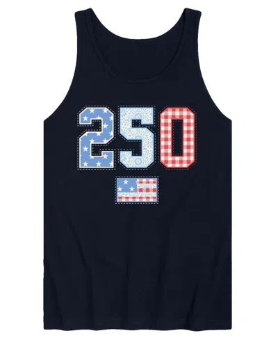 Airwaves Men's 250 Americana Quilt Sleeveless Graphic Tank T-shirts In Blue
