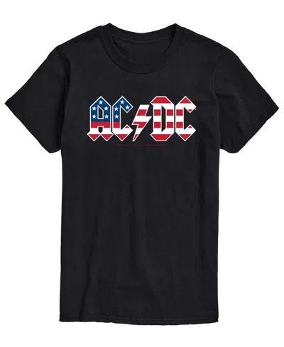Airwaves Men's Ac/dc Americana Logo Short-sleeve Graphic T-shirts In Black