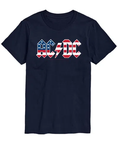 Airwaves Men's Ac/dc Americana Logo Short-sleeve Graphic T-shirts In Blue
