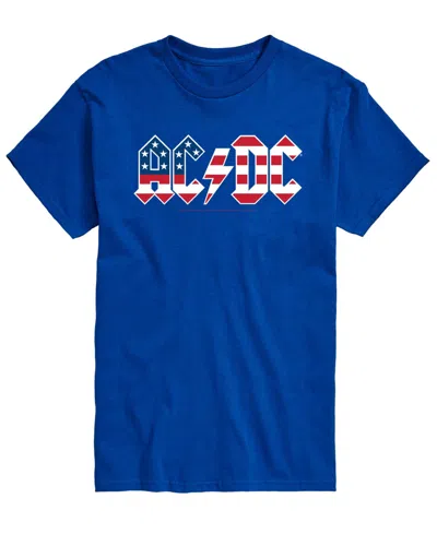 Airwaves Men's Ac/dc Americana Logo Short-sleeve Graphic T-shirts In Blue
