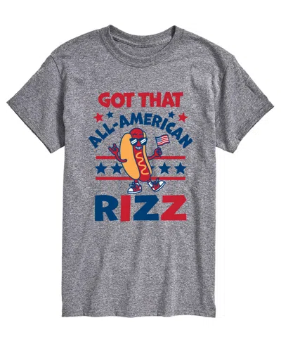 Airwaves Men's All American Rizz Hotdog Short-sleeve Graphic T-shirt In Gray