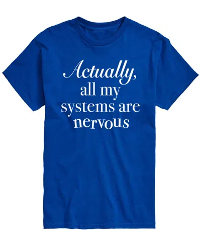Airwaves Men's All Systems Nervous Short-sleeve Graphic T-shirt In Royal Blue