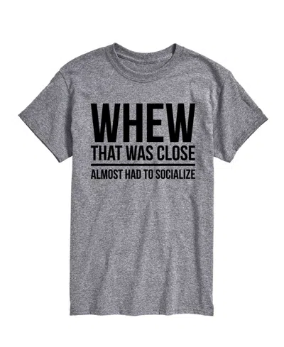 Airwaves Men's Almost Had To Socialize Short Sleeve T-shirt In Gray