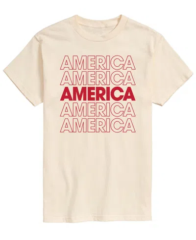 Airwaves Men's America Repeated Short-sleeve Graphic T-shirts In White