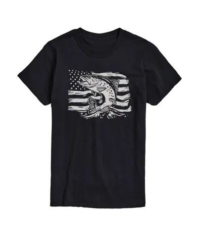 Airwaves Men's American Flag Bass Short Sleeve T-shirt In Black