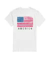 Airwaves Men's American Flag Short Sleeve T-shirt In White