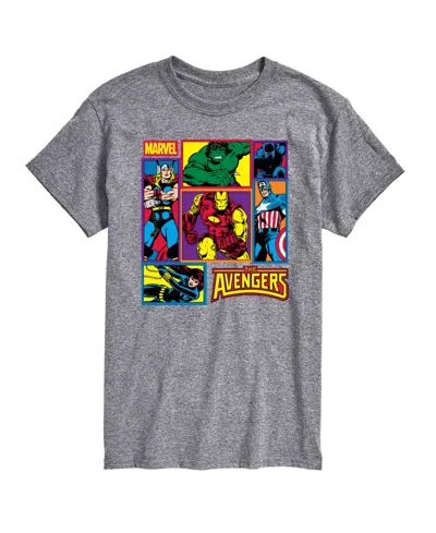 Airwaves Men's Avengers Grid Short-sleeve Graphic T-shirt In Gray