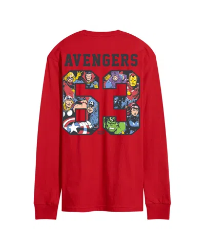 Airwaves Men's Avengers Sporty Long-sleeve Graphic T-shirt In Red