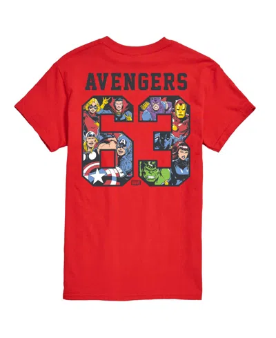 Airwaves Men's Avengers Sporty Short-sleeve Graphic T-shirt In Red