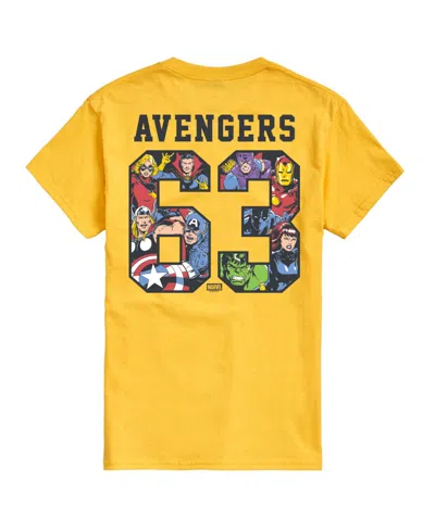 Airwaves Men's Avengers Sporty Short-sleeve Graphic T-shirt In Yellow