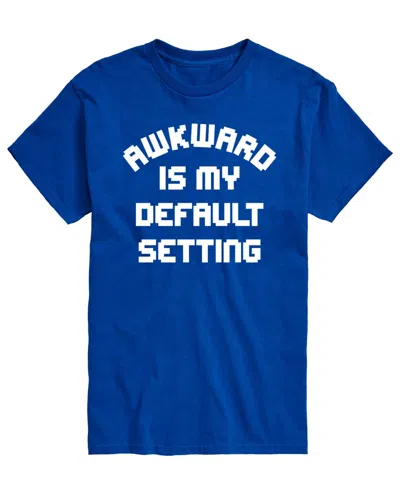 Airwaves Men's Awkward Is My Default Setting Short-sleeve Graphic T-shirt In Royal Blue