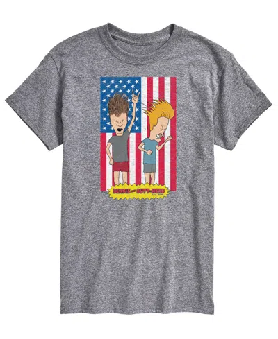 Airwaves Men's Beavis And Butthead Americana Graphic T-shirts In Gray