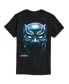 Airwaves Men's Black Panther Oversized Face Short Sleeve T-shirt In Black