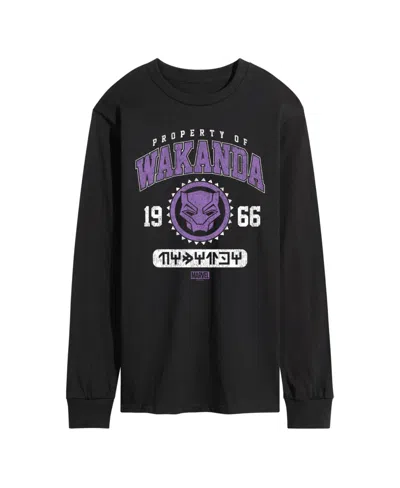 Airwaves Men's Black Panther Wakanda Long Sleeve T-shirt