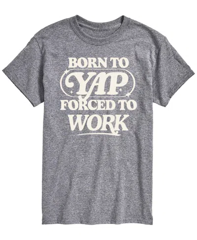 Airwaves Men's Born To Yap Short-sleeve Graphic T-shirt In Athletic Heather