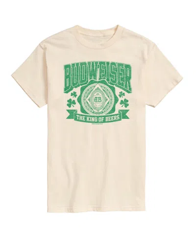 Airwaves Men's Budweiser Medallion St. Paddy's Short-sleeve Graphic T-shirt In White