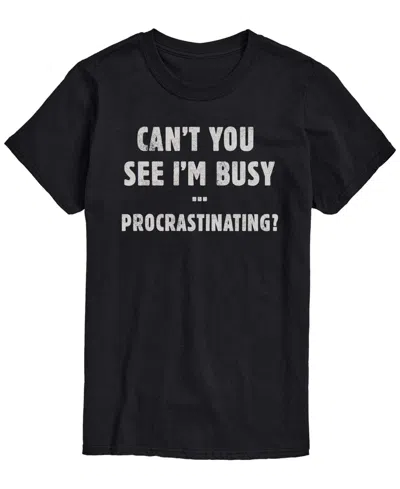 Airwaves Men's Busy Procrastinating Short-sleeve Graphic T-shirt In Black
