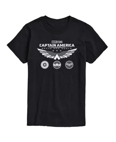 Airwaves Men's Captain America Brave New World Short Sleeve T-shirt In Black