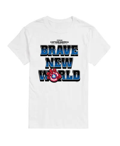 Airwaves Men's Captain America Brave New World Short Sleeve T-shirt In White