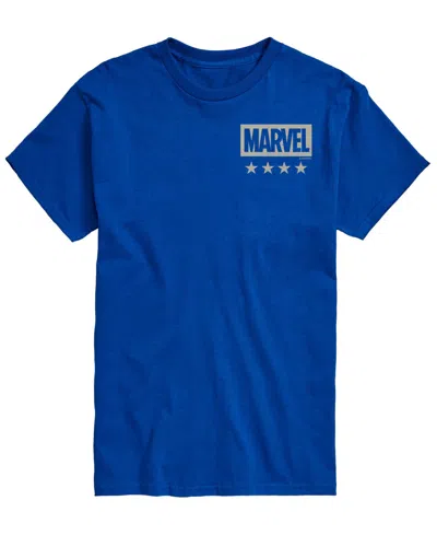 Airwaves Men's Captain America Flag Short-sleeve Graphic T-shirts In Blue