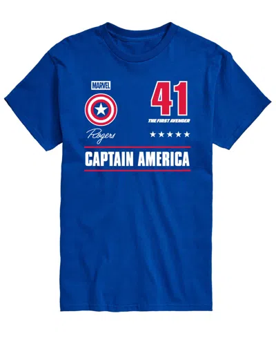 Airwaves Men's Captain America Jersey Short-sleeve Graphic T-shirts In Blue