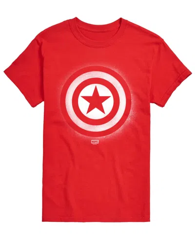 Airwaves Men's Captain America Logo Short-sleeve Graphic T-shirts In Red