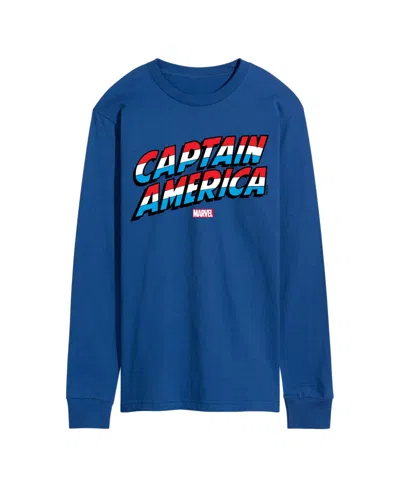 Airwaves Men's Captain America Long Sleeve T-shirt In Blue