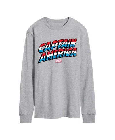 Airwaves Men's Captain America Long Sleeve T-shirt In Gray