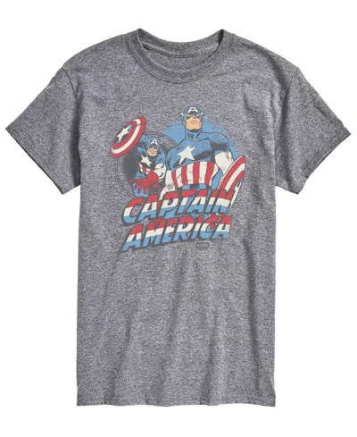 Airwaves Men's Captain America Short-sleeve Graphic T-shirts In Gray