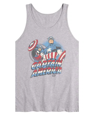 Airwaves Men's Captain America Sleeveless Graphic Tank T-shirts In Gray